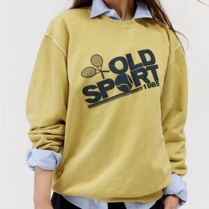 Urban Outfitters Old Sport Puff Paint Pullover Sweater Sz S/M